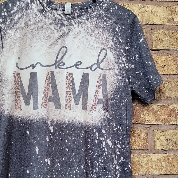Bella Canvas Gray Inked Mama Graphic T-Shirt Size Medium - Picture 5 of 6